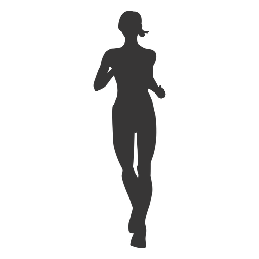 Girl Jogging Silhouette 2 Png - Jogging Black And White, Transparent background PNG HD thumbnail