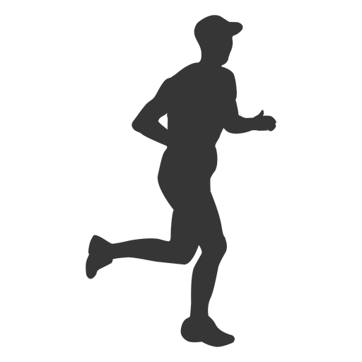 Man Jogging Silhouette Png - Jogging Black And White, Transparent background PNG HD thumbnail