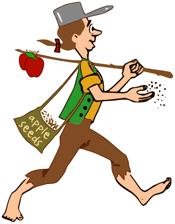 Johnny Appleseed silhouette -