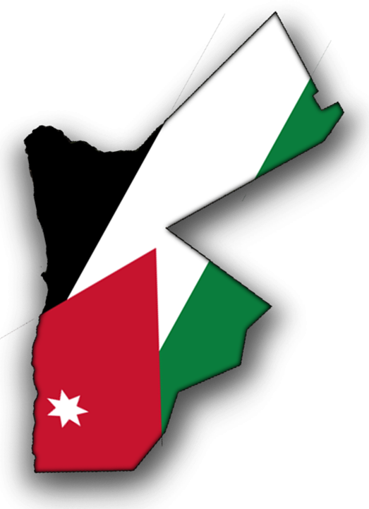 Flag Map Of Jordan - Jordan Map, Transparent background PNG HD thumbnail