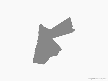 Free Vector Map Of Jordan   Single Color - Jordan Map, Transparent background PNG HD thumbnail