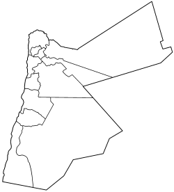 Jordan Governorates Blank   Mapsof.net Map - Jordan Map, Transparent background PNG HD thumbnail