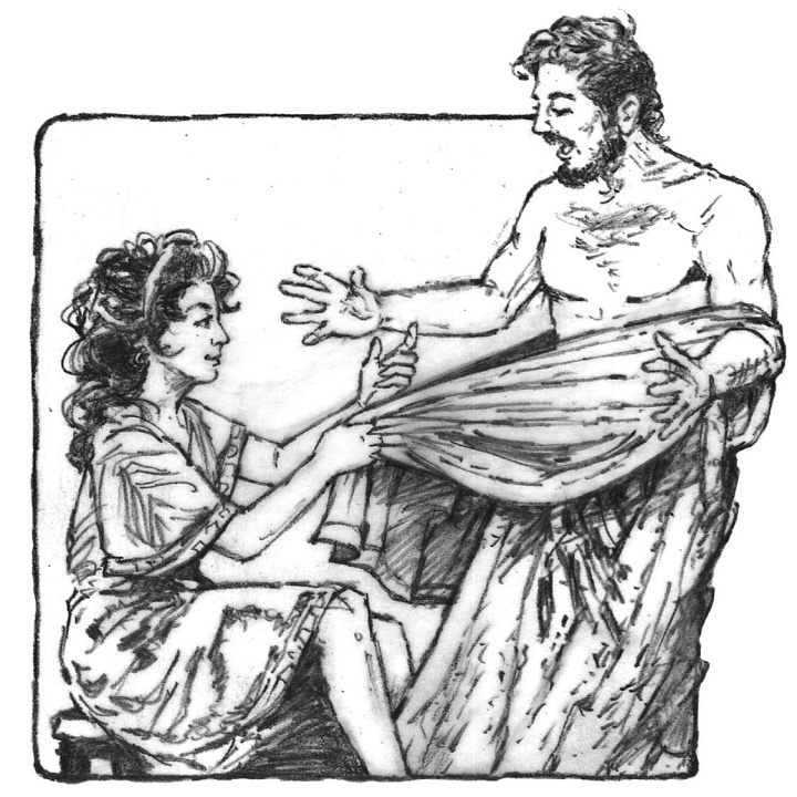 Illustration Of Joseph Fleeing From Potifaru0027S Wife. - Joseph And Potiphars Wife, Transparent background PNG HD thumbnail