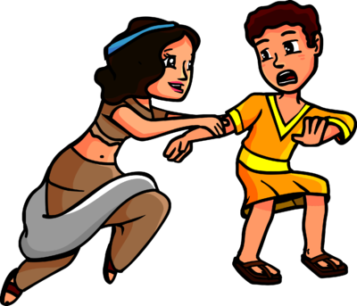 Joseph Fleeing Potiphars Wife, Joseph And Potiphars Wife PNG - Free PNG