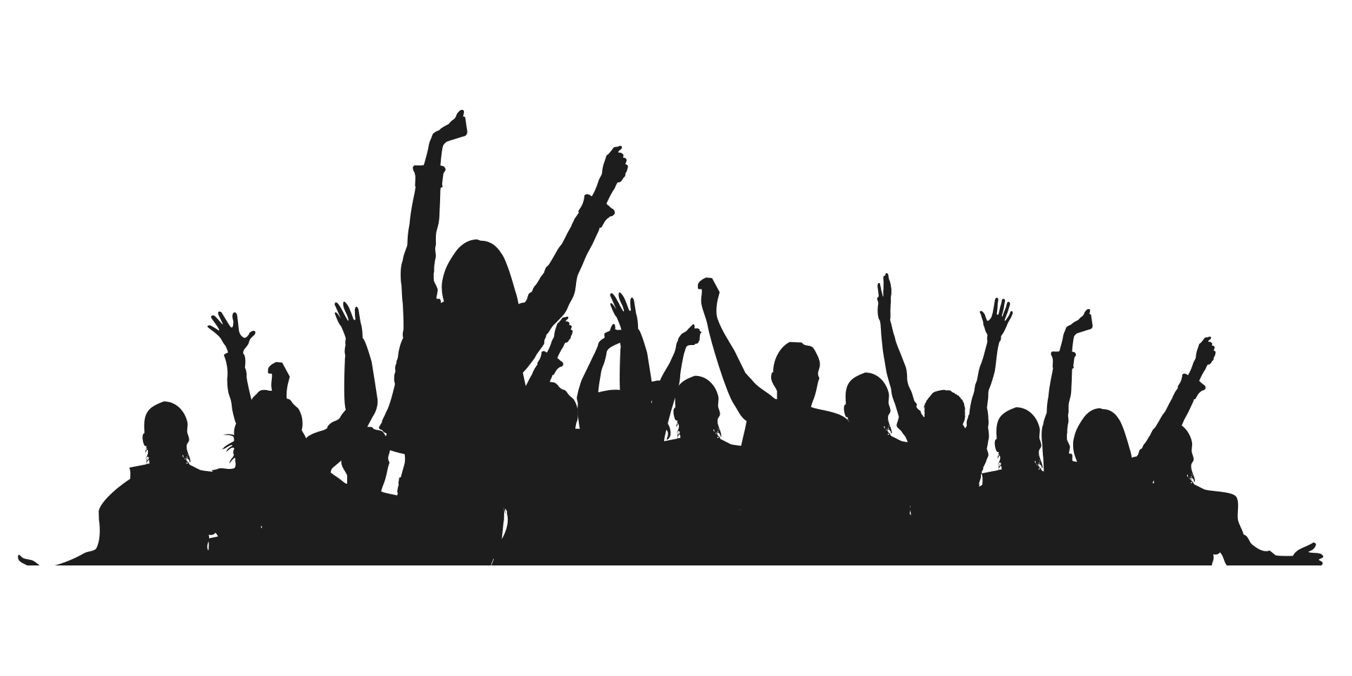 Joyful People With Hands In The Air To Celebrate - Joyful People, Transparent background PNG HD thumbnail