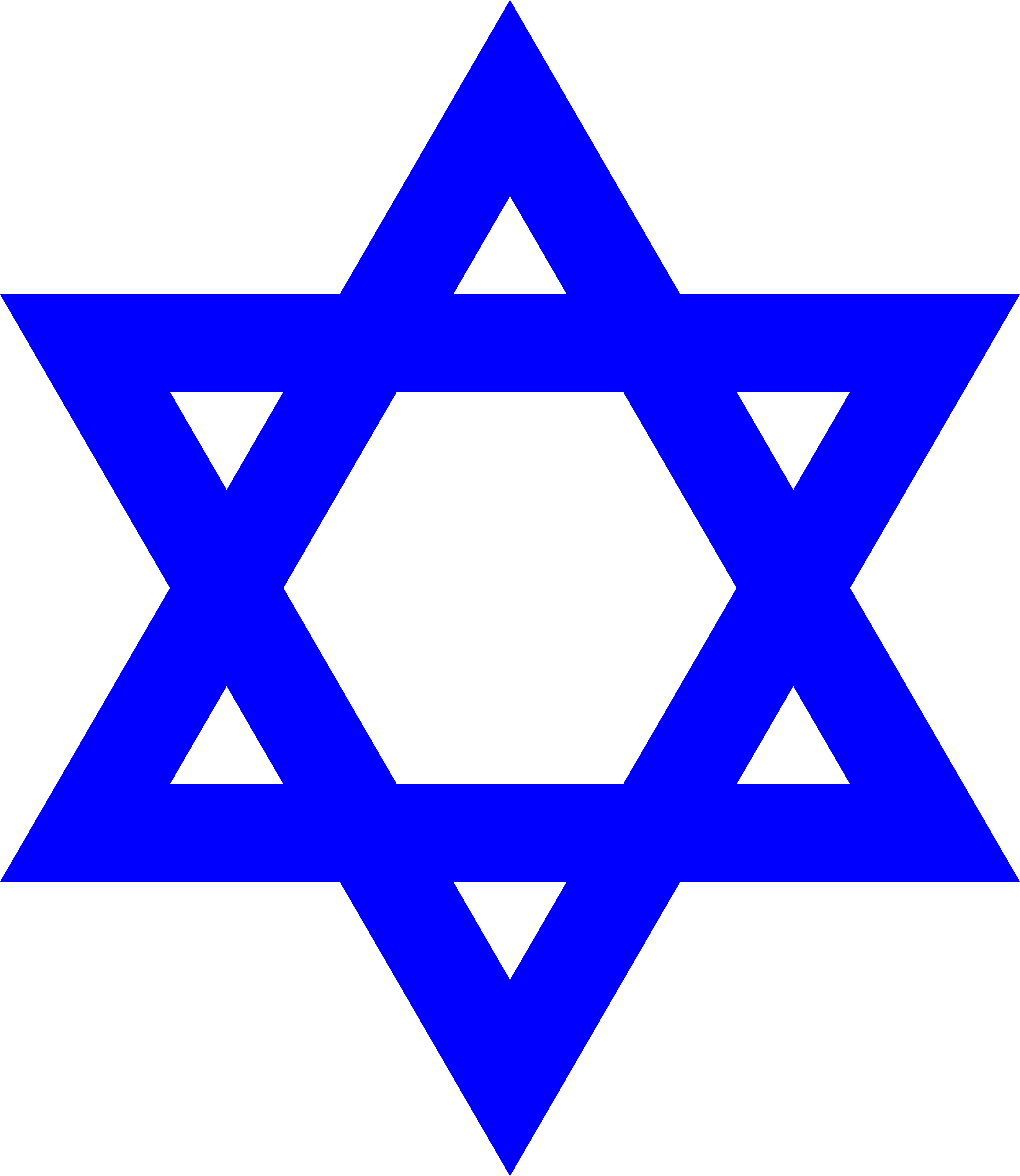 Wikipedia Blue Star Of David.png - Judaism, Transparent background PNG HD thumbnail