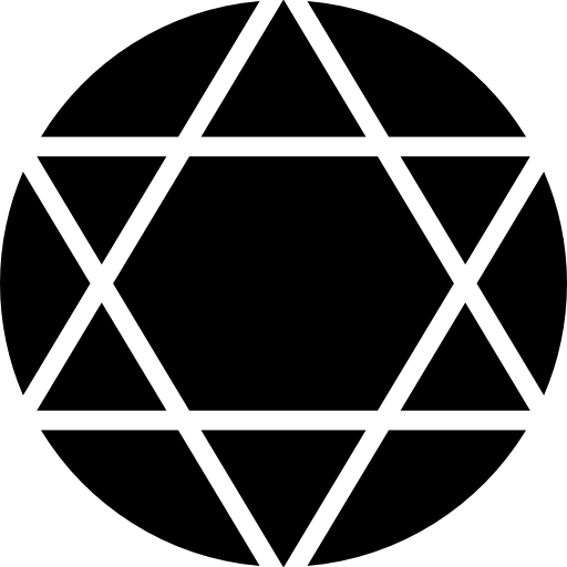 White Judaism Religious Symbol Star Of David Isolated On Black Image #43555 - Judaism, Transparent background PNG HD thumbnail