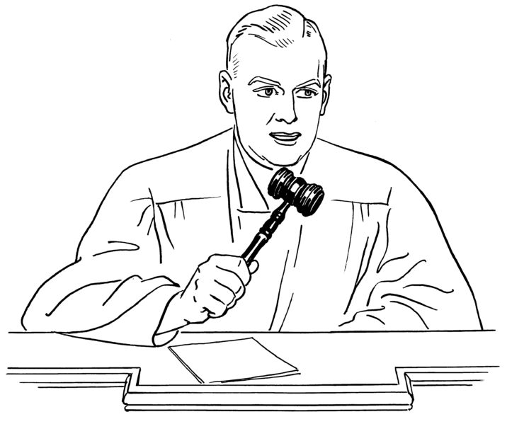 With A Judge - Judge Black And White, Transparent background PNG HD thumbnail