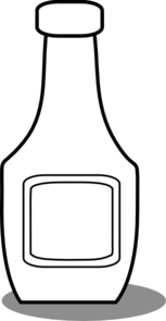 Ketchup Bottle Black And White Clip Art - Jug Black And White, Transparent background PNG HD thumbnail