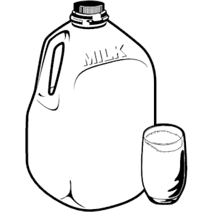 Milk - Jug Black And White, Transparent background PNG HD thumbnail