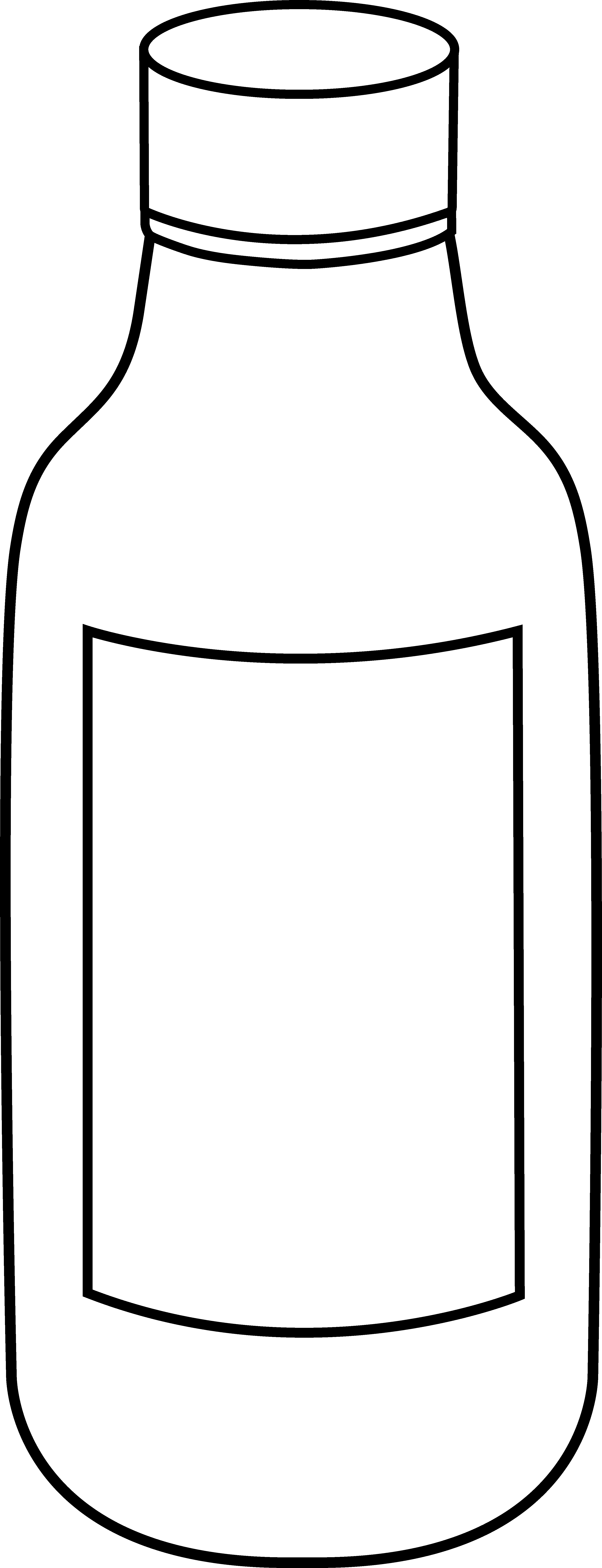 Pin Black U0026 White Clipart Bottle #4 - Jug Black And White, Transparent background PNG HD thumbnail