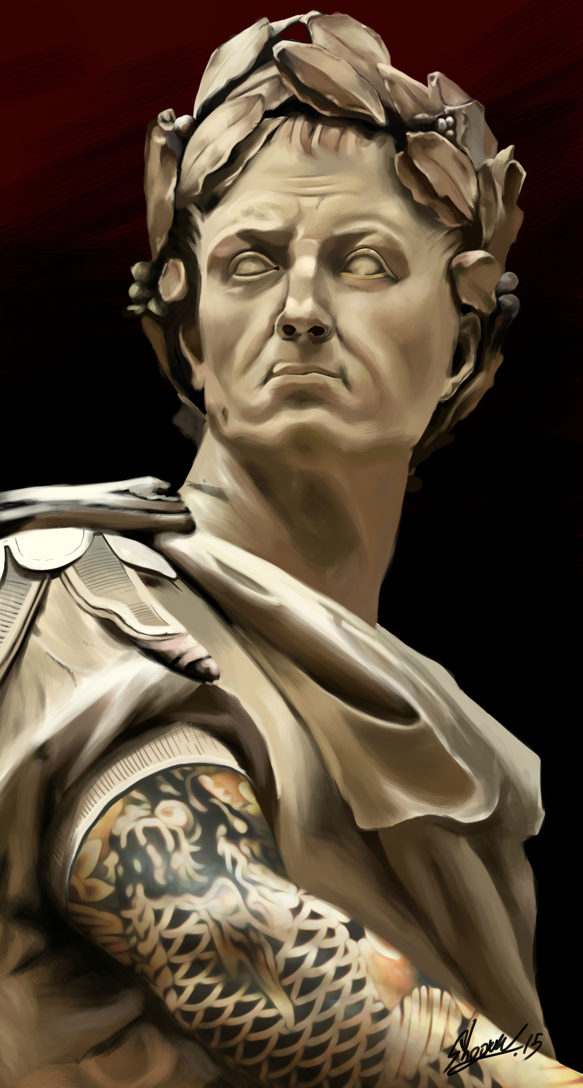 Artworkjulius Caesar With Tattoou0027S (Hd) Digital Painting Hdpng.com  - Julius Caesar, Transparent background PNG HD thumbnail