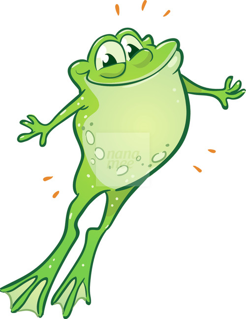 Leaping Frog Clipart - Hoppin