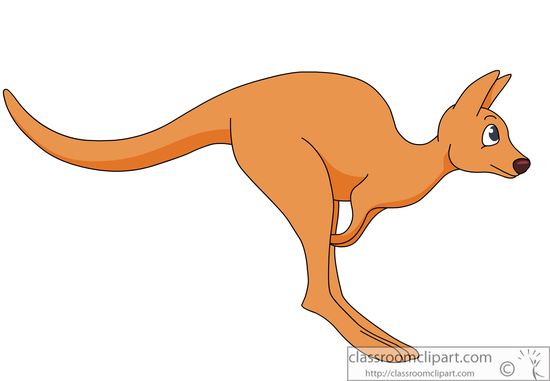 Free Kangaroo Clipart - Jumping Kangaroo, Transparent background PNG HD thumbnail