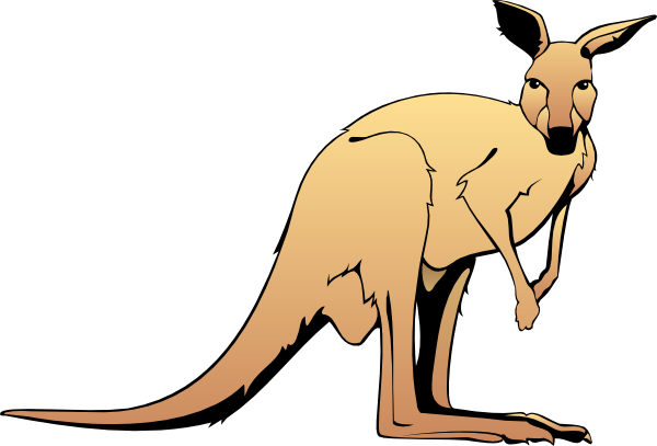 Kangaroo Clip Art - Jumping Kangaroo, Transparent background PNG HD thumbnail