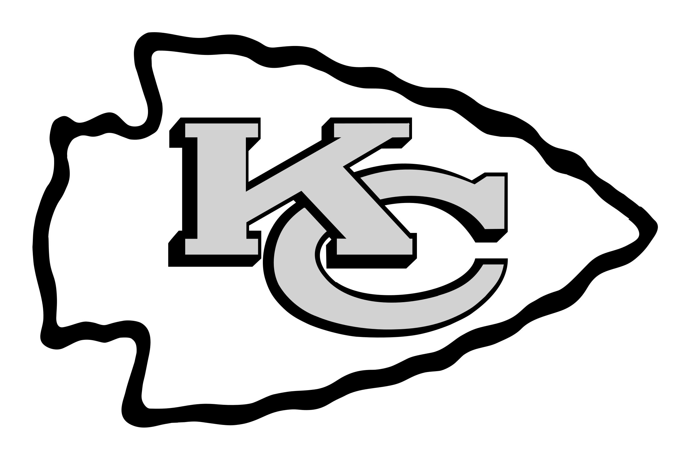 Kansas City Chiefs Logo Black And White - Kansas City Chiefs Vector, Transparent background PNG HD thumbnail