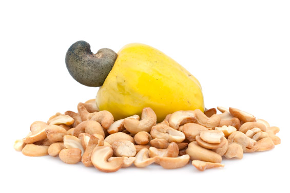 cashew nut isolated on white