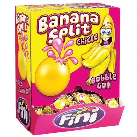 Banana Split Fini 200Pz Bubble Gum - Kaugummiblase, Transparent background PNG HD thumbnail