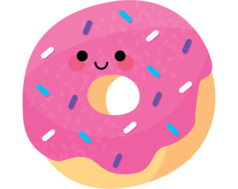 Cute Donut Clipart Clipart Kid - Kawaii Donut, Transparent background PNG HD thumbnail