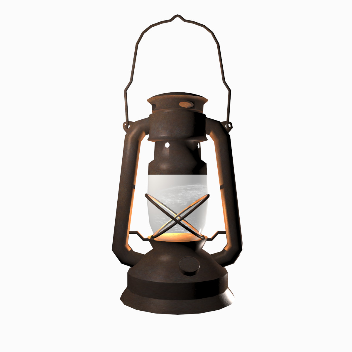 3Ds Max Oil Lamp Lantern - Kerosene Lamp, Transparent background PNG HD thumbnail