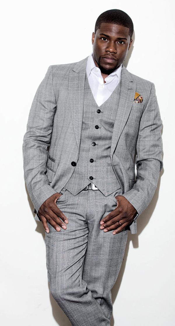Kevin Hart In Cool Gray And White, Touched Off With A Gold Paisley Pocket Square - Kevin Hart, Transparent background PNG HD thumbnail