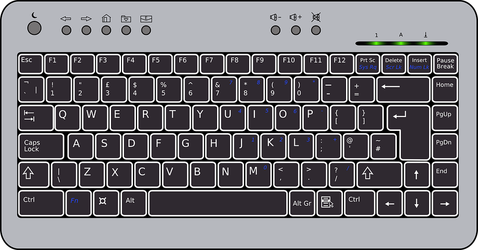 Keyboard, Black, Compact, Hardware, Technology, Keypad - Keypad, Transparent background PNG HD thumbnail
