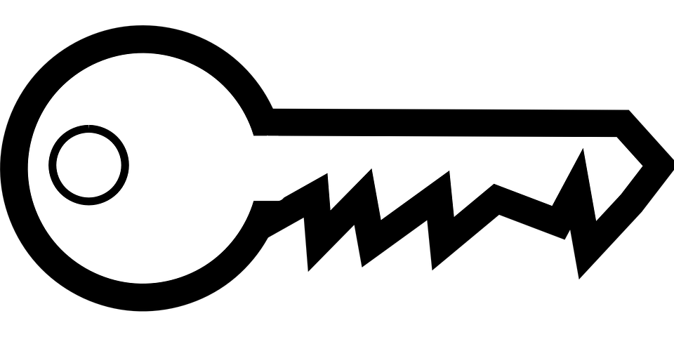 Black key icon