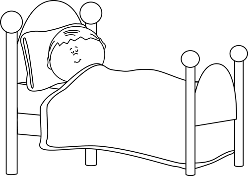 Black And White Child Sleeping Clip Art - Kid Going To Bed, Transparent background PNG HD thumbnail