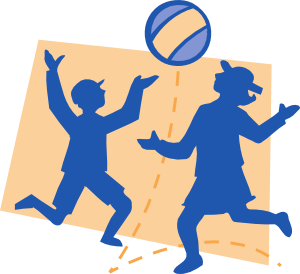 Children Playing 1 Clip Art - Kids Playing Catch, Transparent background PNG HD thumbnail