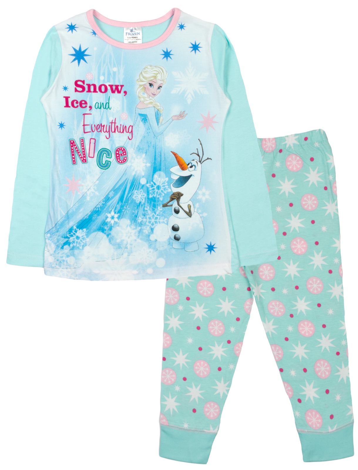 Girls Frozen Pjs Official Disney Long Pyjamas Elsa  - Kids Pyjamas, Transparent background PNG HD thumbnail