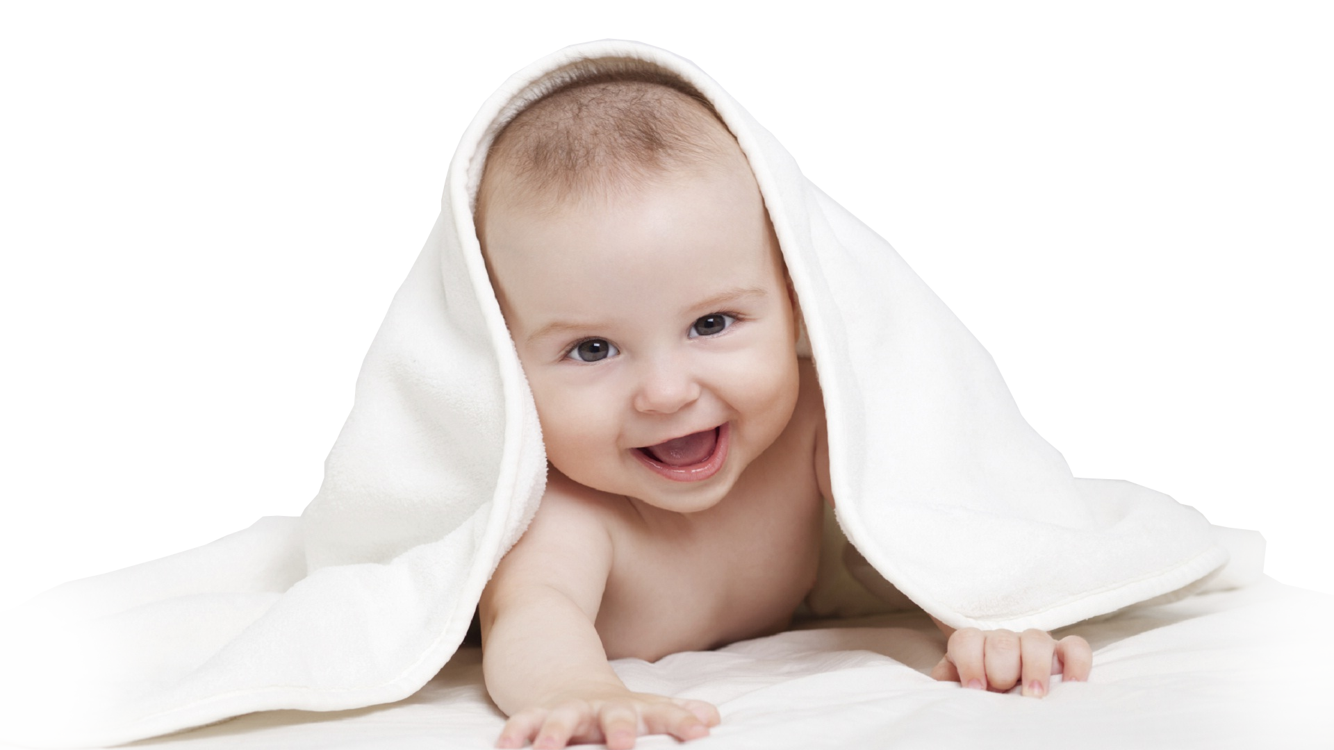 Baby White Background Image - Kids Smiling, Transparent background PNG HD thumbnail