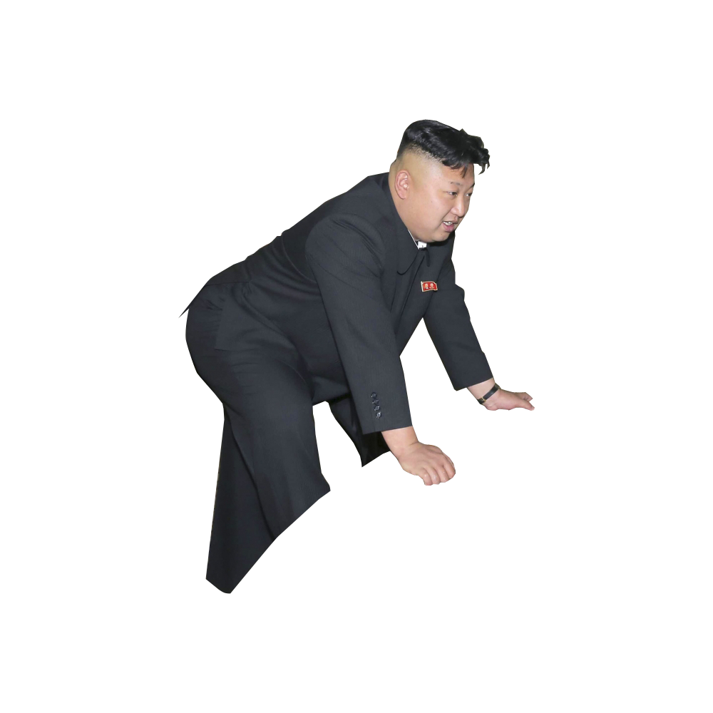 Kim Jong Un bent over layer P