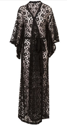 Black Lace Long Kimono, $110 From Topshop. - Kimono Dress, Transparent background PNG HD thumbnail