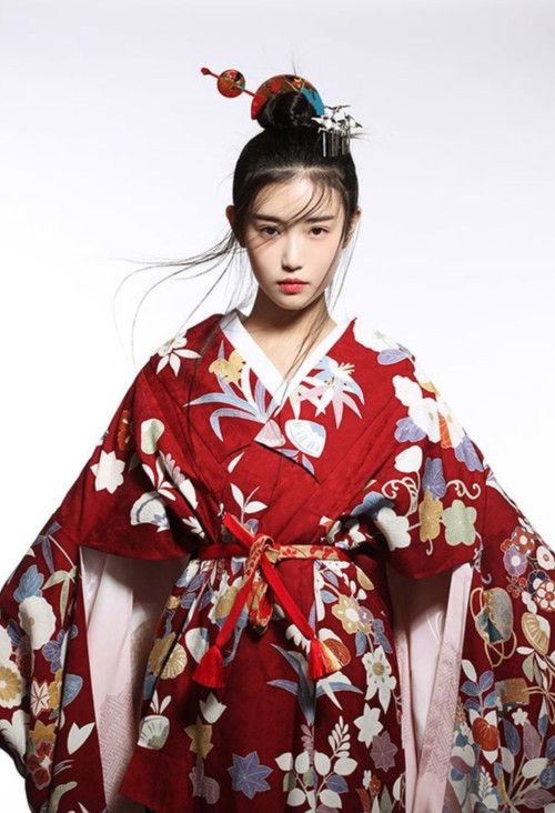 kimono, Blue Floral, Silk, Ja