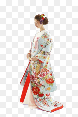 Kimono, Blue Floral, Silk, Japan Png Image - Kimono Dress, Transparent background PNG HD thumbnail