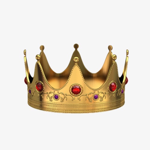 Red Orb Gold Crown, Golden Crown, Red Orb Crown, Crown Material Png Image - King Crown, Transparent background PNG HD thumbnail