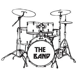 . Hdpng.com Png Black And White. My Drum Set Wall Decals - Kit Black And White, Transparent background PNG HD thumbnail