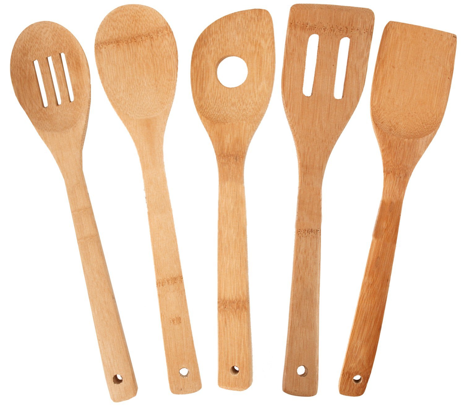 Bamboo Wooden Spoon Set - Kitchen Tools, Transparent background PNG HD thumbnail