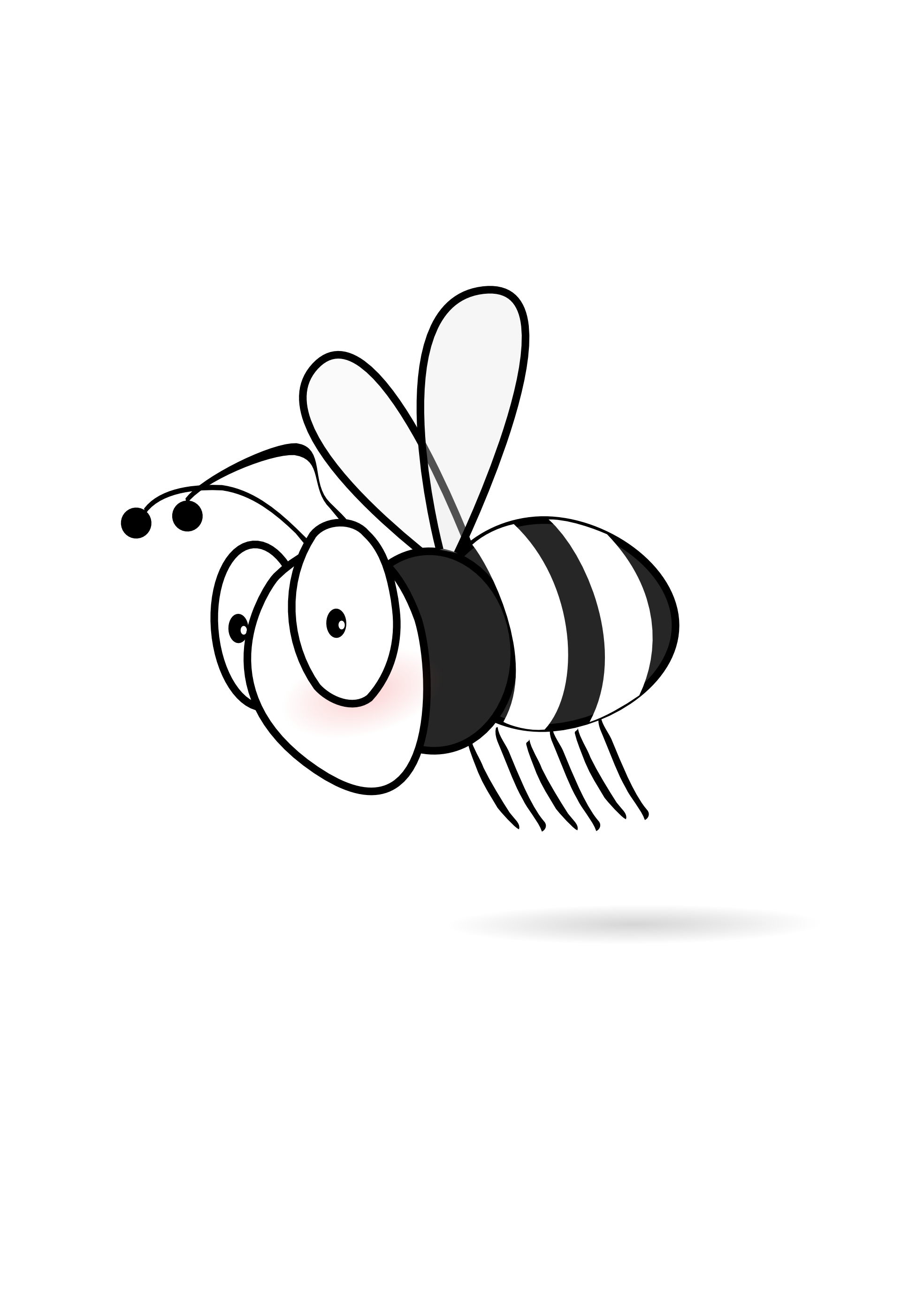 Bee Black And White Bee Clipart Black And White Hostted - Knee Black And White, Transparent background PNG HD thumbnail