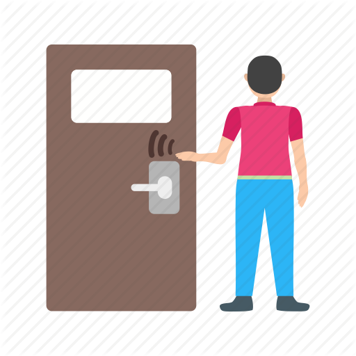 Business, Delivery, Door, Knock, Knocking, Work, Working Icon - Knocking On Door, Transparent background PNG HD thumbnail
