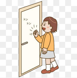 Knock On The Picture, Cartoon, Character, Woman Png Image - Knocking On Door, Transparent background PNG HD thumbnail