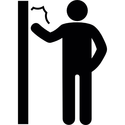 Man Knocking A Door Free Icon - Knocking On Door, Transparent background PNG HD thumbnail