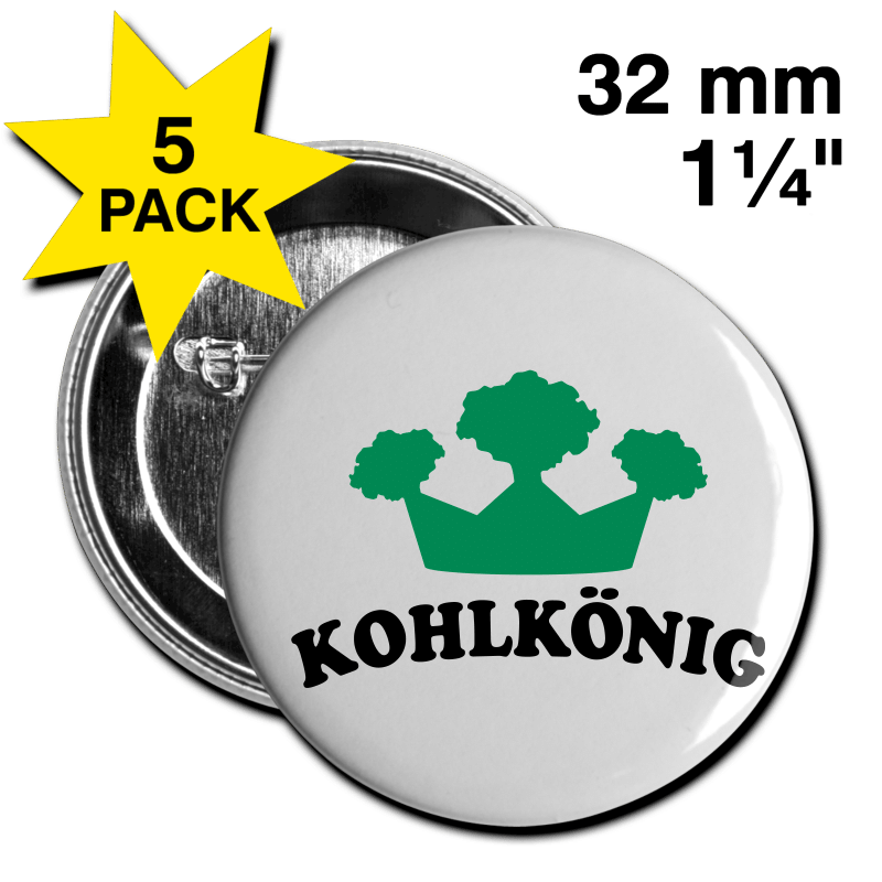 Kohlkönig | Button (32 Mm) | Für Grünkohl Und Kohlfahrt   Buttons Mittel 32 - Kohlfahrt, Transparent background PNG HD thumbnail