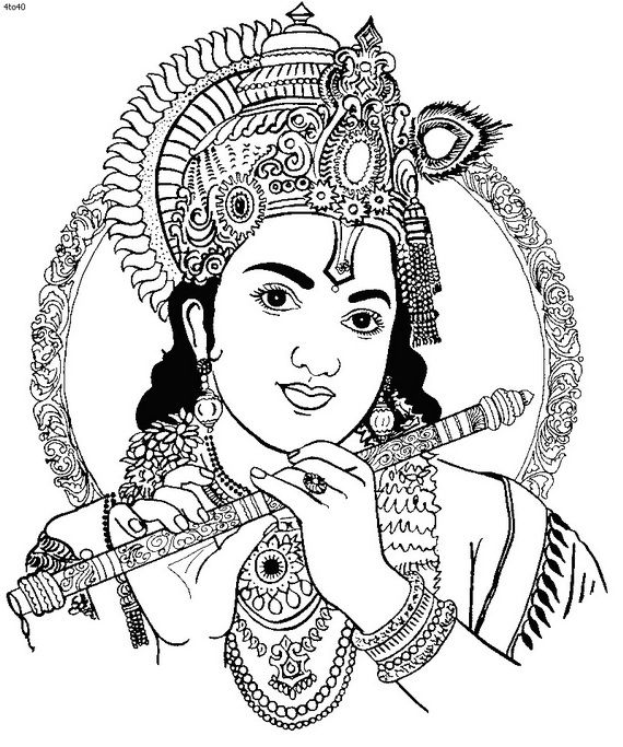 Pin Krishna Clipart Black And White #2 - Krishna Flute Black And White, Transparent background PNG HD thumbnail