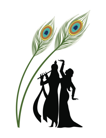 Pin Peacock Clipart Krishna Flute #5 - Krishna Flute Black And White, Transparent background PNG HD thumbnail