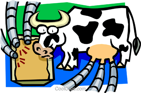 Bauer eine Kuh zu melken Vekt
