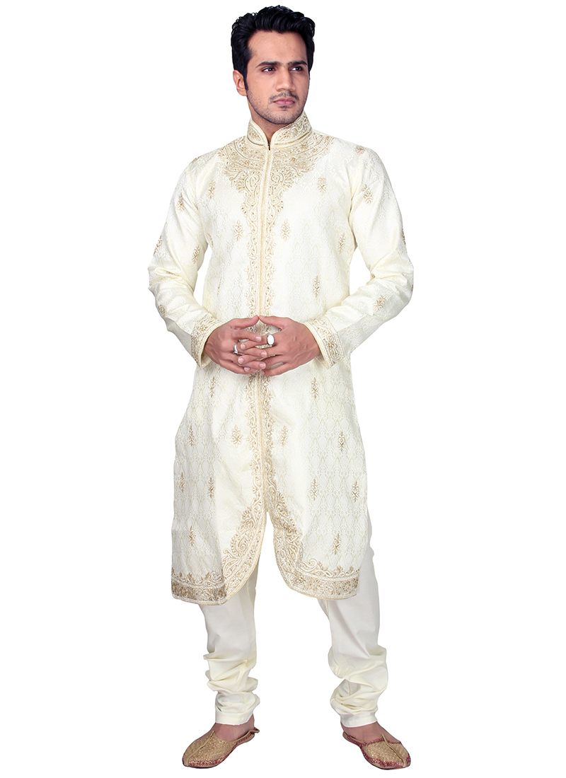 A Fancy Kurta Pajama Is Adorned With Various Types Of Work Like Sequin, Embroidery, Mirror, Butti And Zari. These Fancy Embroidered Kurta Pajama Is Suitable Hdpng.com  - Kurta, Transparent background PNG HD thumbnail