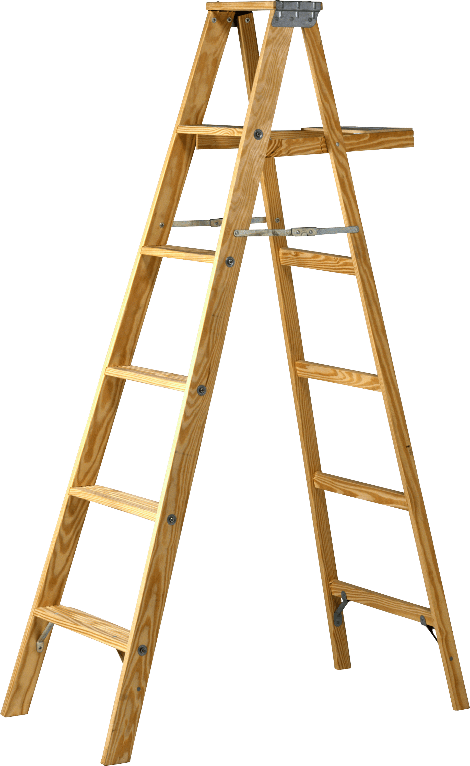 Double Wood Ladder - Ladder, Transparent background PNG HD thumbnail