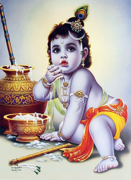 Cute Bal Gopal Krishna - Ladoo Gopal, Transparent background PNG HD thumbnail