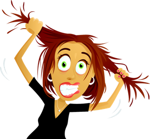 Maid On The Spot Inc. . - Lady Pulling Her Hair Out, Transparent background PNG HD thumbnail